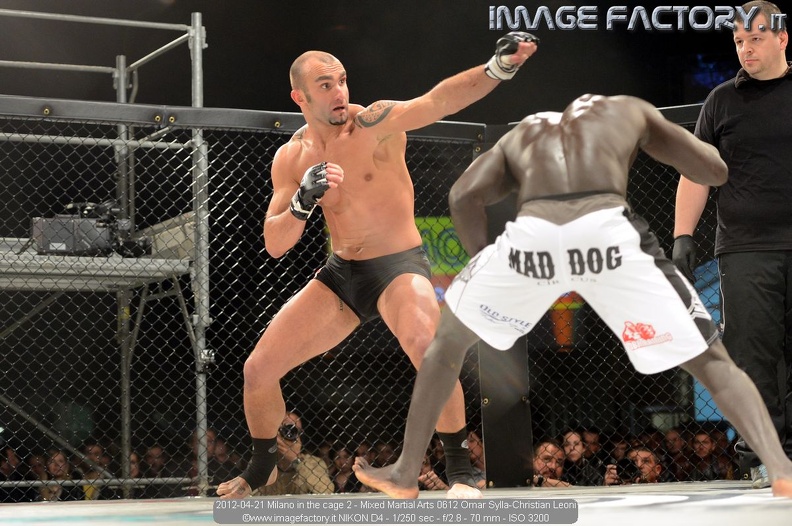 2012-04-21 Milano in the cage 2 - Mixed Martial Arts 0612 Omar Sylla-Christian Leoni.jpg